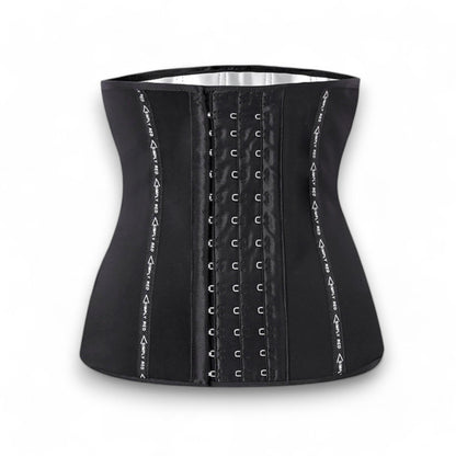 Sauna Waist Trainer Corset Belt Workout Shapewear, Adjustable Breathable Compression Sportswear Womenswear, Essential Lady Underwear, Polyester Black Waist