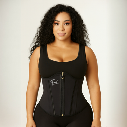 FitnFem High-Compression Waist Trainer Rubber Belt for Women Supportive Fit Everyday Molding Shaping Workout-Friendly Design Faja with Flexible Boning and Seamless All-Season Comfort