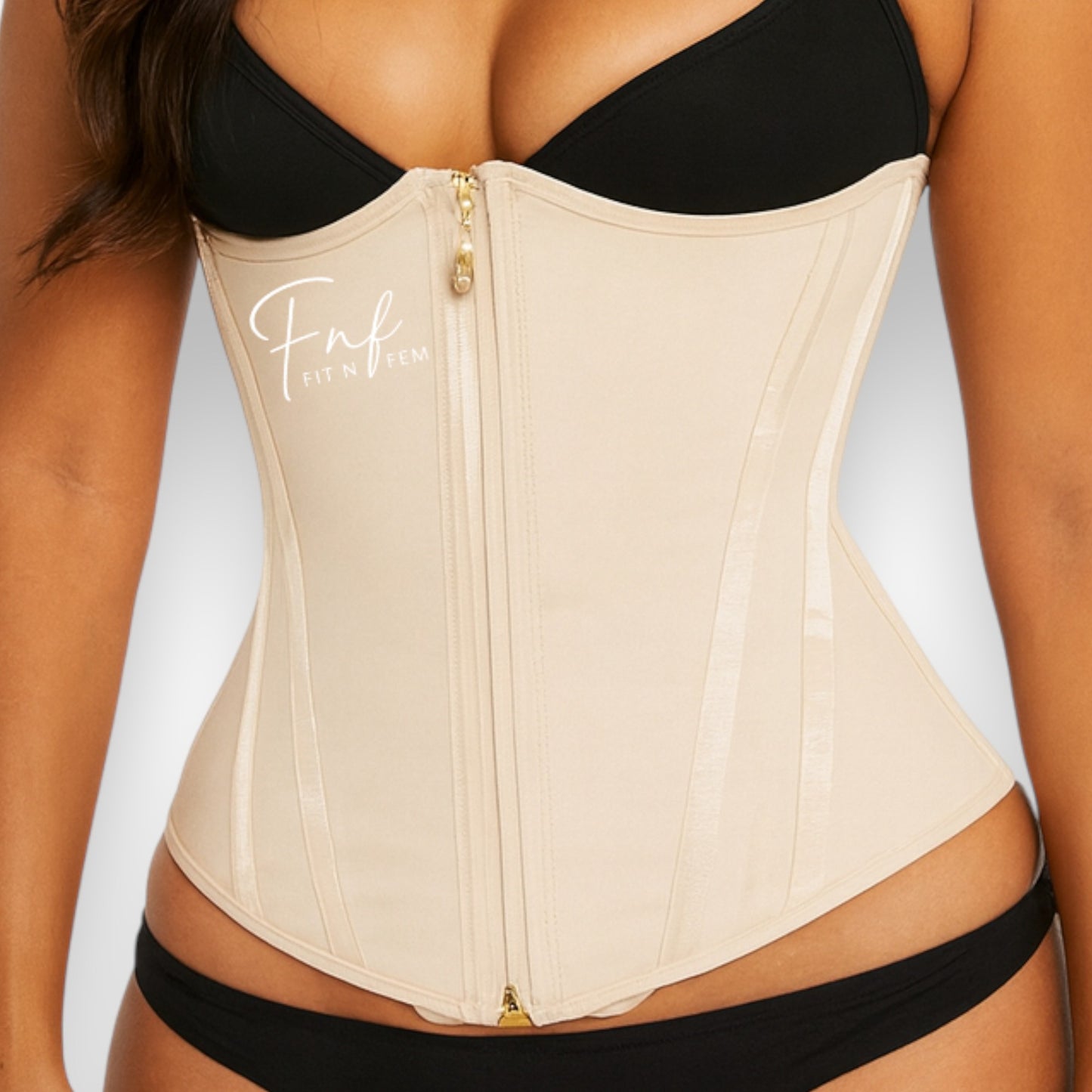 FitnFem High-Compression Waist Trainer Rubber Belt for Women Supportive Fit Everyday Molding Shaping Workout-Friendly Design Faja with Flexible Boning and Seamless All-Season Comfort