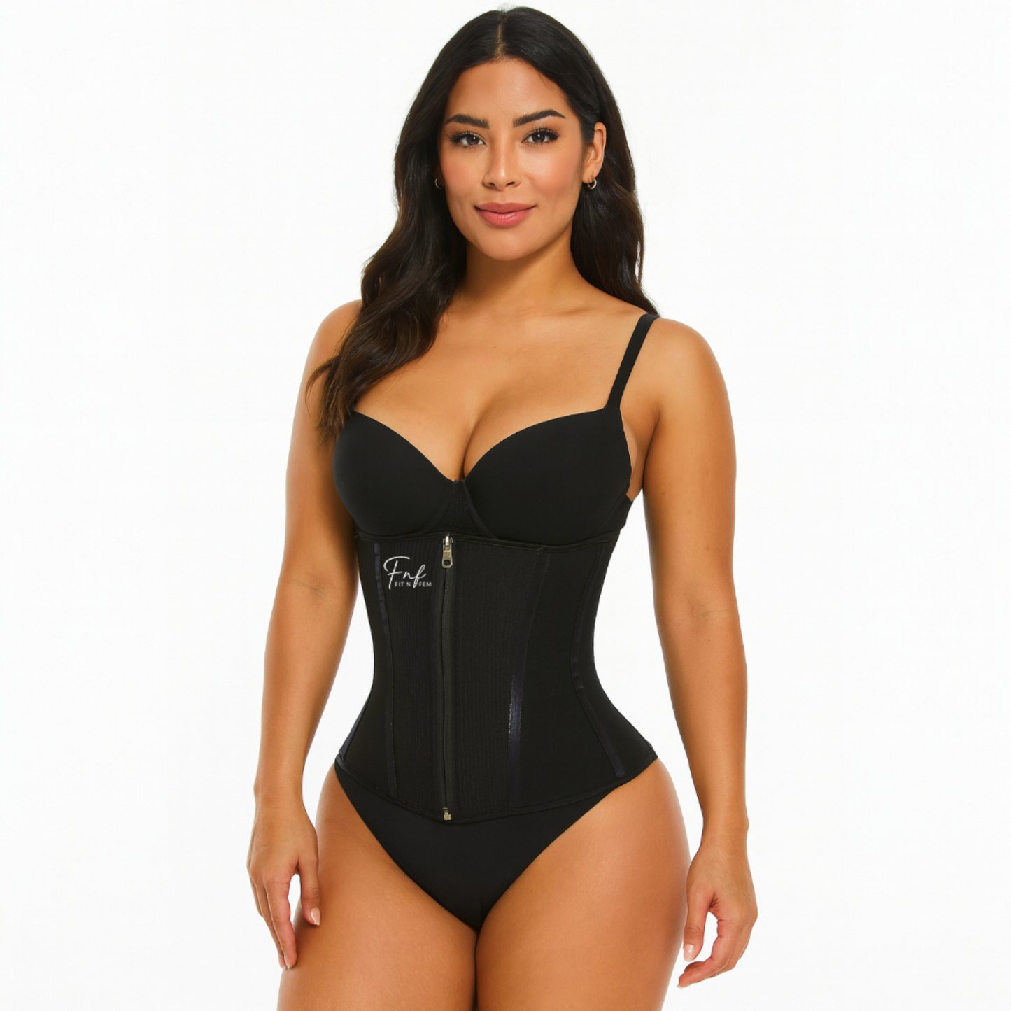 FitnFem High-Compression Waist Trainer Rubber Belt for Women Supportive Fit Everyday Molding Shaping Workout-Friendly Design Faja with Flexible Boning and Seamless All-Season Comfort