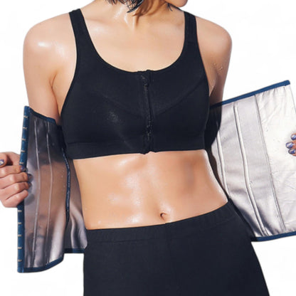 Sauna Waist Trainer Corset Belt Workout Shapewear, Adjustable Breathable Compression Sportswear Womenswear, Essential Lady Underwear, Polyester Black Waist